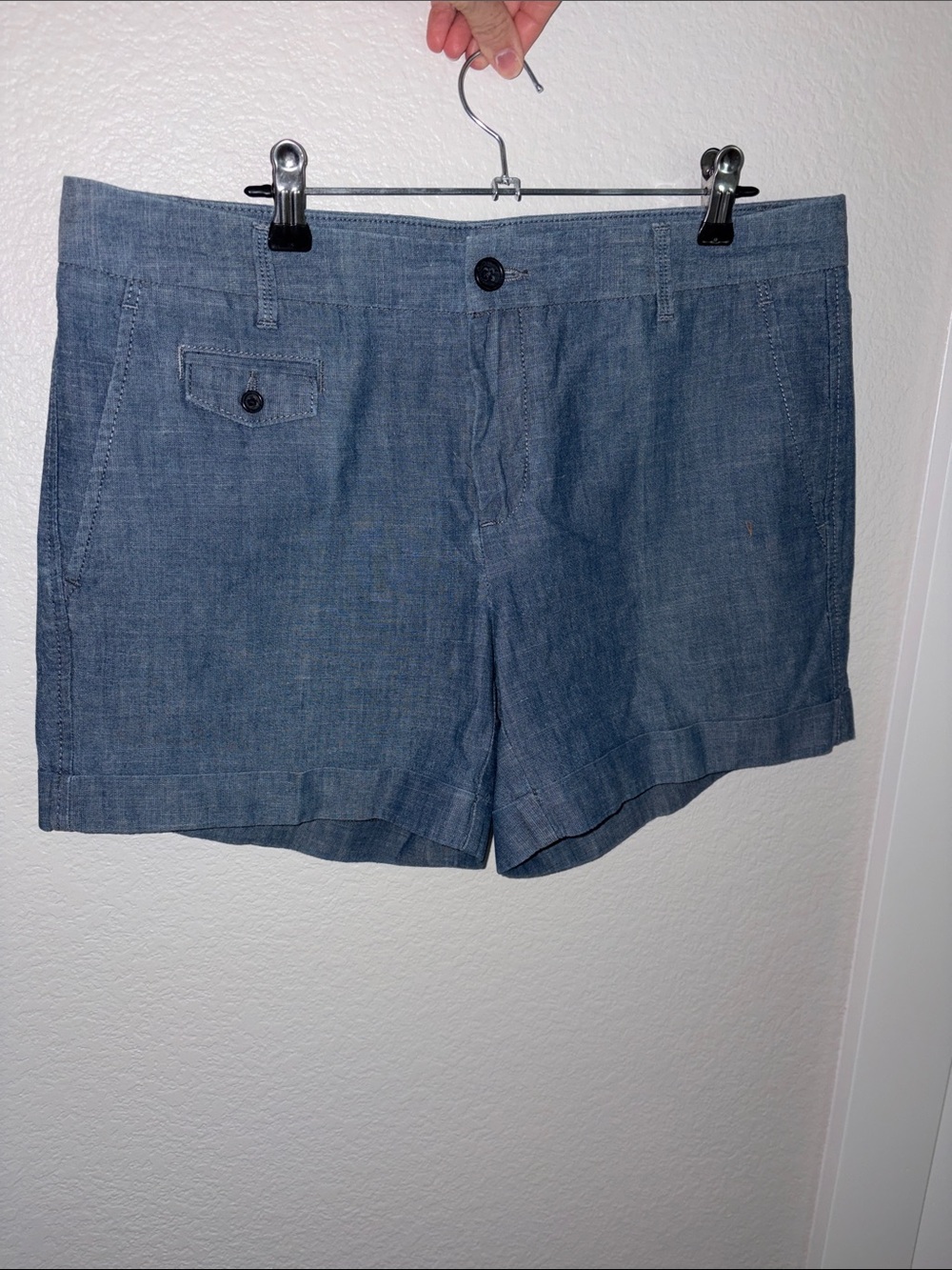 Banana Republic Women's Casual Chambray Shorts - Denim Blue